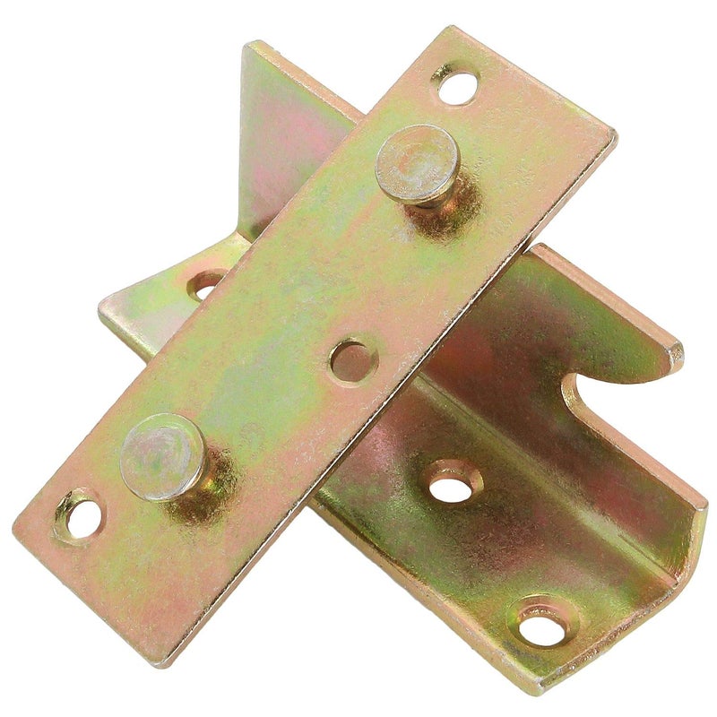 ZOEYES 4 Sets Bed Rail Fittings No-Mortise Bed Rail Brackets Heavy Duty Bed Frame Hardware Rust Proof Bed Frame Connectors with Screws for Headboards, Footboards Hold - Image 4